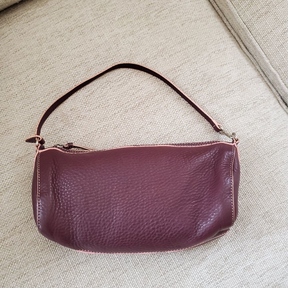 Cole Haan Purple Leather Satchel Shoulder Bag - Picture 4 of 11
